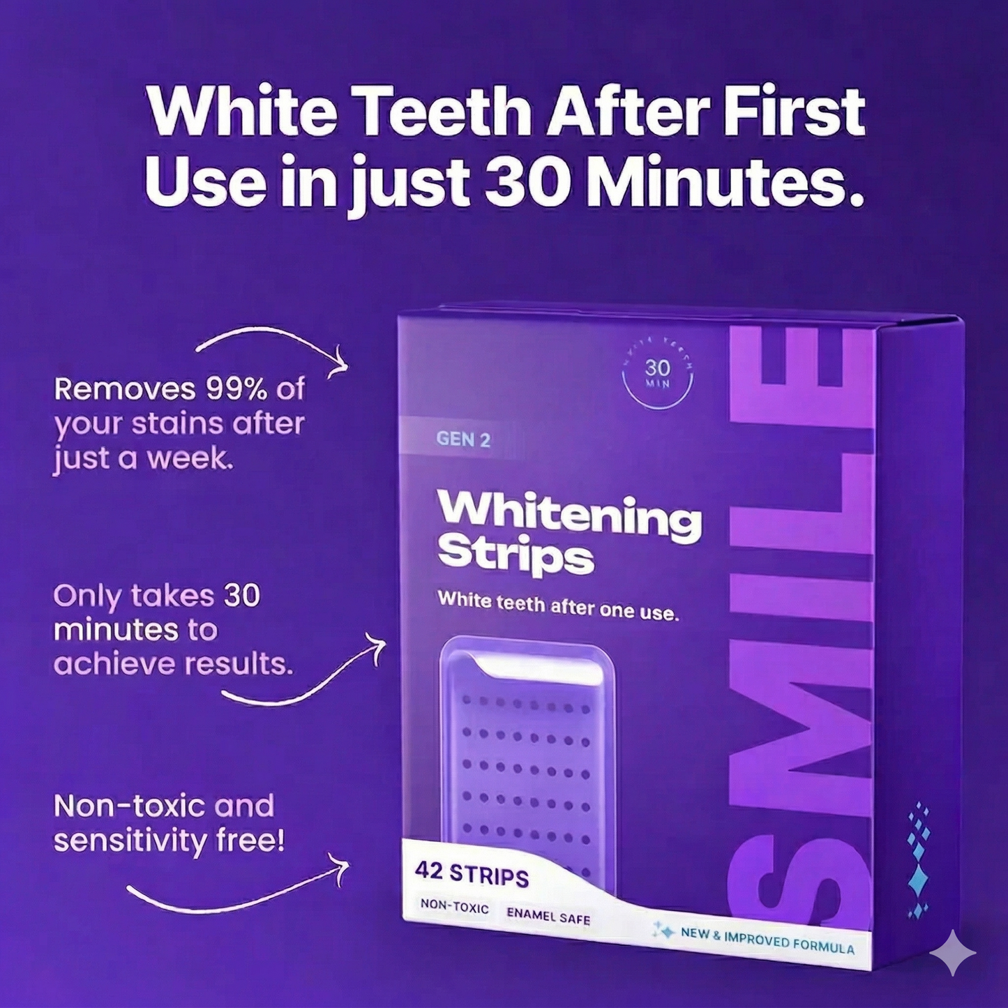 Flufeez Purple Teeth Whitening Strips™