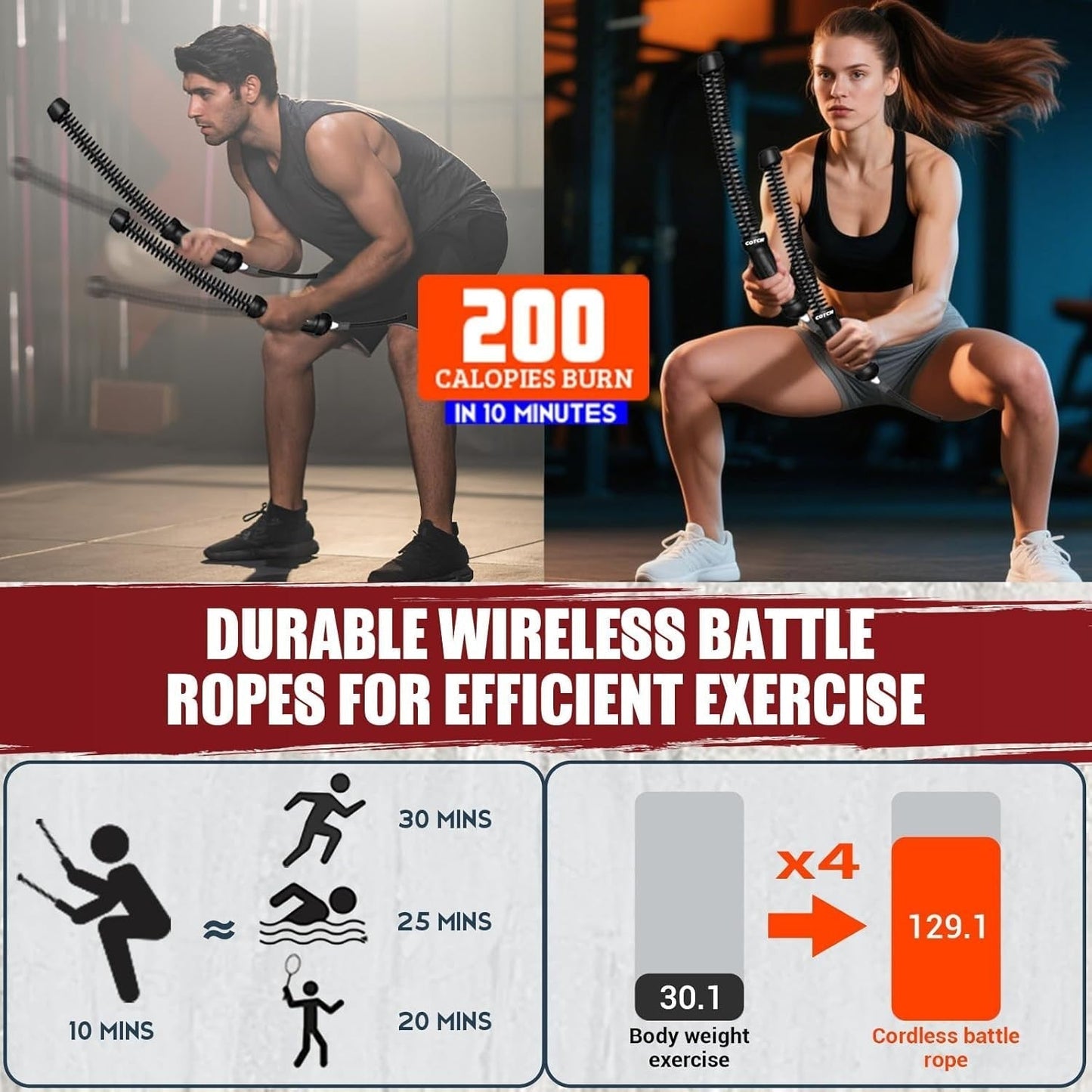 Flufeez™ Ropeless Battle Ropes